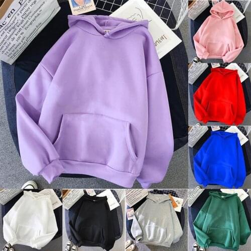 Black Solid Oversized Hooded Sweatshirts Women Hoodie Womens Sweatshirt Hoodies Ladies Long Sleeve Casual Warm Pullover Clothes