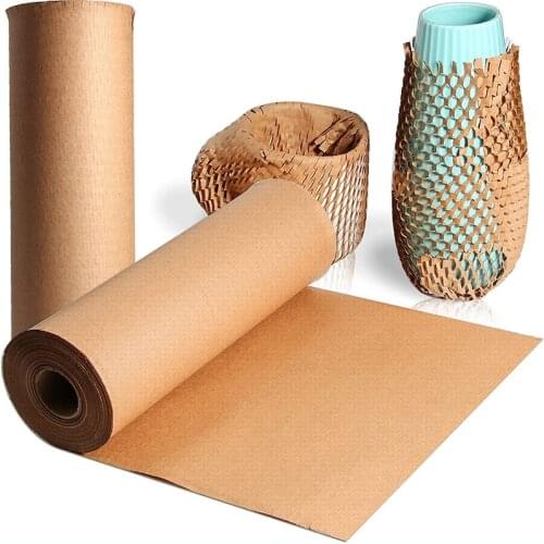 Honeycomb Stretched Flower Wrapping Packaging Creative 40cmx50mKraft Honeycomb Cushioning Film Roll Bouquet Wrapping Gift Paper