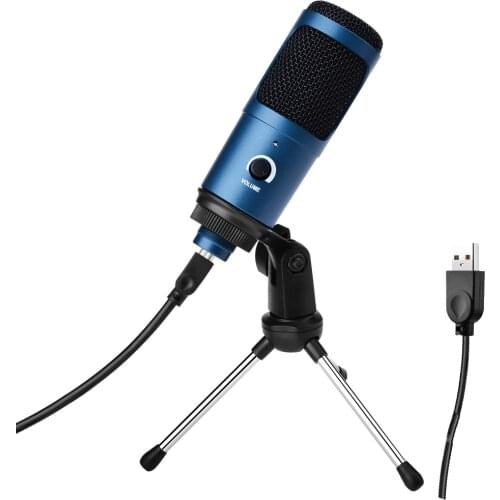 USB Condenser Microphone Metal Recording Microfine for Game Live Meeting Conference For Laptop Windows Cardioid Studio Recording