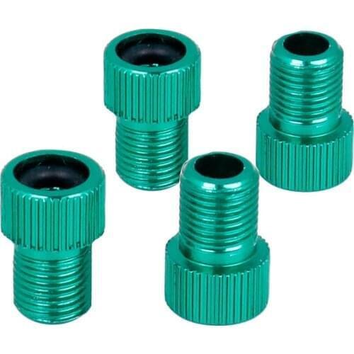 Bicycle 4PCS Anodized Alloy Bicycle Valve Adaptor Presta to Schrader Changeover F/V A/V Nozzle Convertor for Cycling Pumping