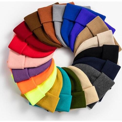 Spring Knitted Hip Hop Women Skullies Fashion Winter Thick Warm Hat Autumn Beanies Unisex Streetwear Cap Men PJ372