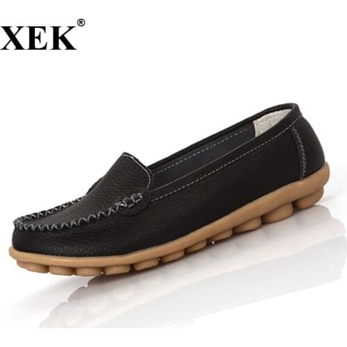 New 2017 Women flats genuine Leather Shoes Slip on women Flat shoes woman moccasins Spring summer Winter shoes 8189