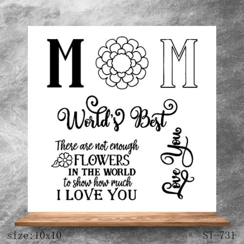 ZhuoAng I LOVE YOU Transparent Seals for DIY scrapbooking photo album Clear Stamps 10*10cm