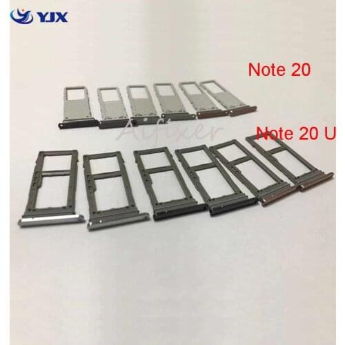 10pcs Sim Card Tray Holder SD Reader For Samsung Galaxy Note 20 Ultra SIM Card Tray Slot Cassette Replacement Part