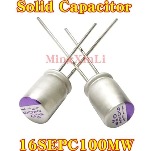 10PCS 16V100UF 6.3X9 Solid Capacitor 16SEPC100MW SEPC SERIES Solid state electrolytic capacitor