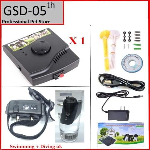 100% Waterproof Rechargeable Pet Dog Electirc Fence System Swimming Diving IP4 Pet Fence Dog Fence 5 Level Adjustable 11633