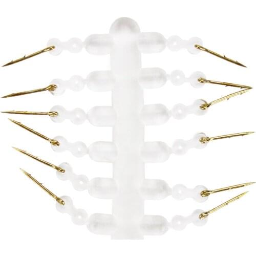 12pcs Fishing Bait Screw Sting Boilies Pin with Rubber Corn Ronnie Hair Rig Feeder Bait Stickleback Pin Fishing Tool