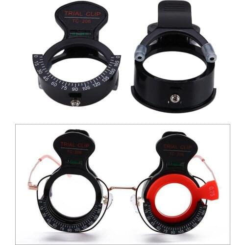 2pcs Optical Adjustable Optical Test Lens Frame Clip Scale 0 ° -165 Trial Lens Frame Clip Check
