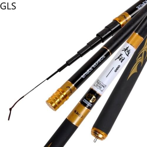 2020 New 3.6/4.5/5.4/6.3/7.2M Carbon Fiber Telescopic Fishing Rod Pesca Stream Hand Pole Ultralight Super hard Travel rod