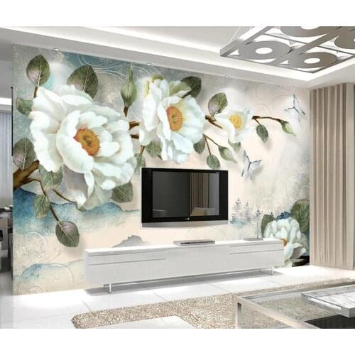 3D Wallpaper Flower Mural for Living Room Stereo Wall Murals Art Wall Decor Papel De Parede Designer Wallpapers Floral