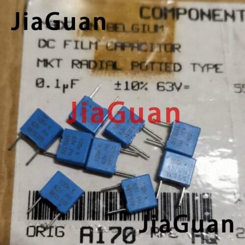 50PCS NEW PH BC MKT370 0.1UF/63V P5MM blue film capacitor VISHAY MKT 370 104/63V 63V0.1UF 100NF 63V 104