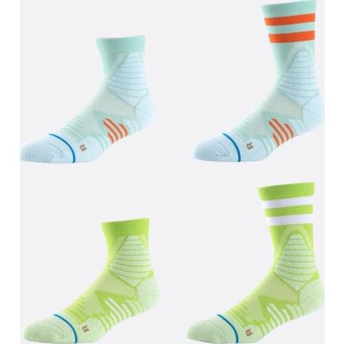Basketball Socks Man Breathable Socks Patchwork Compression Function Running Fitness Elastic Bright Color Two Style Crew Socks