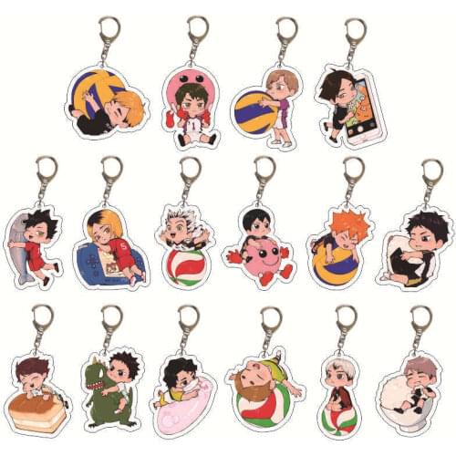 Cartoon Volleyball Boy Key Chain Ring Anime Haikyuu!! Keyring Cute Keychain Sleutelhanger New Keychain Accessories Pendant Gift