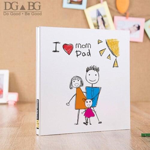 DIY Albums Customizable Christmas Gift Large Family Album Cartoon Photo Album Sticky Type Paper Sons and Daughters