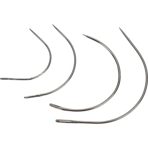 Double Swallow Large Hole C-shaped Curved Needle Handmade Leather Needle Wool Needle 2.0/2.5/3/3.5 Inch Big Eye Curved Needle