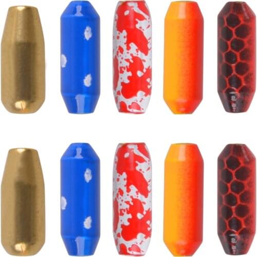 10Pcs Fishing Sinkers Weight Brass Bullet Worm Sinkers Drop Shot Weights Fishing Tackle Accessories For Texas Rig