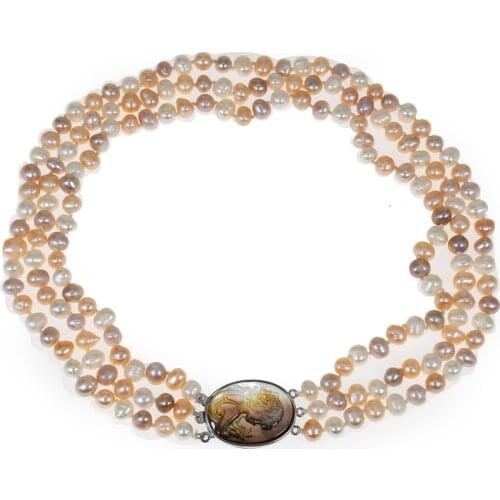 Vintage Party Bridal Jewelry Set Saint Mary Real Abalone Shellfish Pendant Freshwater Pearl Jewelry Prom Necklace and Bracelet