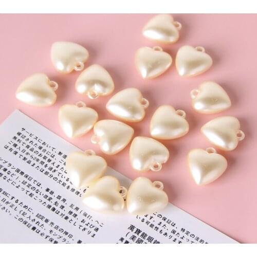 Cute chubby glossy acrylic love heart pendant DIY hand-made earrings jewelry accessories hairpin material