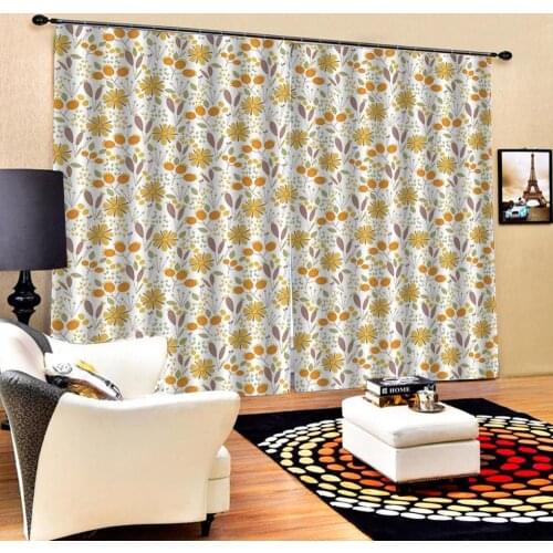 Fresh flower curtains Fashion Customized 3D Curtain photo Blackout Window Drapes Luxury 3D Curtains For Living room