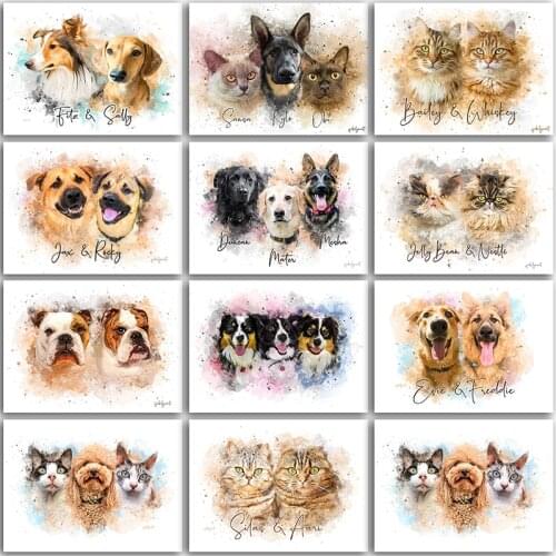 5D DIY Diamond Painting kit animals Cat dog Couples art Full Square&Round Diamond mosaic embroidery Cross stitch home decor Sale
