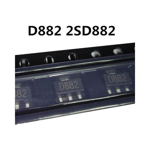 Original 50pcs/ D882 2SD882 SOT89 30V/3A/30W