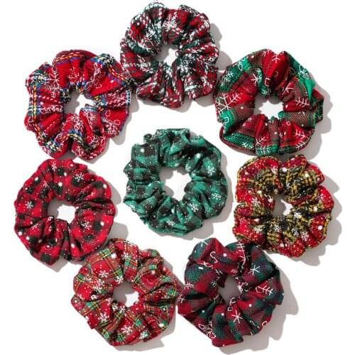 Christmas Style Hair Band European Large Intestine Ring Versatile Holiday Released Circle Headdress Hair Accessories