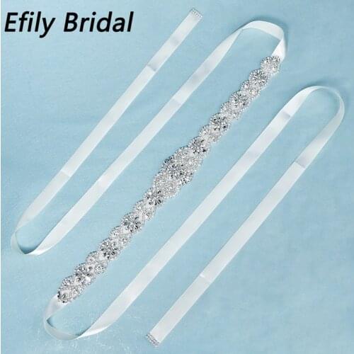 Miallo Bridal Rhinestone Belts for Women Wedding Accessories Crystal Fashion Prom Dress Belt Strass Bride Sash Bridesmaid Gift