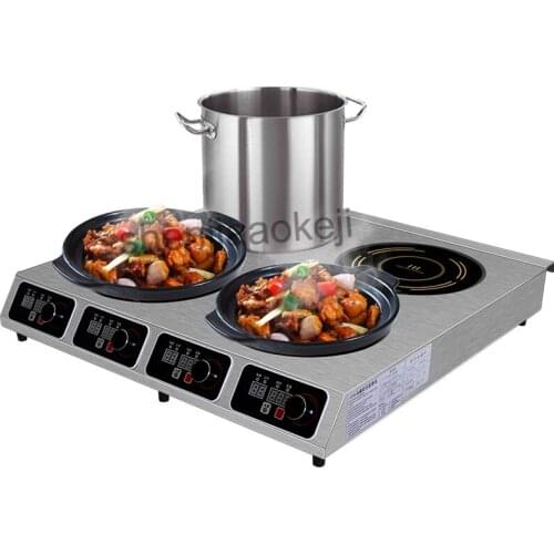 1PC Commercial Induction Cooker four head pot furnace Rice Noodles Fennel Mala Tang High Power Clay Pot furnace 220V