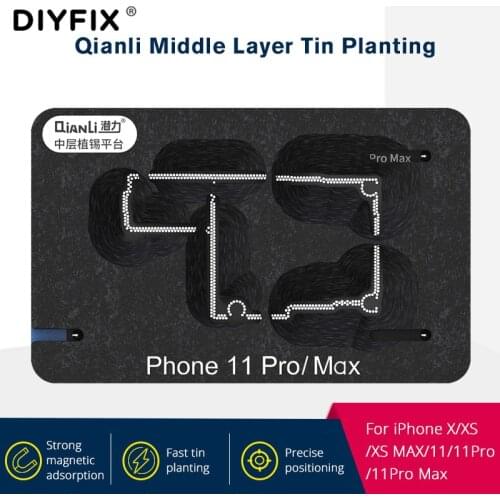 Qianli Middle Frame Reballing Platform For iPhone X/XS MAX/11pro Motherboard Logic Board Tin Planting Heating Repair Fixture Set