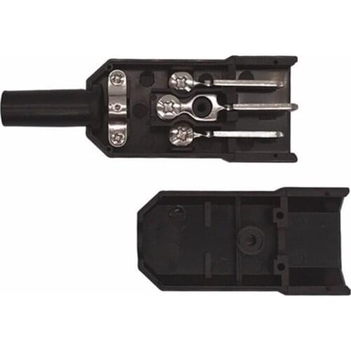 IEC C14 Male Plug Rewirable Power Connector 3Pin IEC-C14 Socket Computer Power Cable Adapter 10A 250V Black E56B