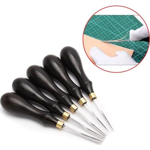 DIY Leathercraft Edge Beveler Wood Handle Edge Cutting Skiving Beveling Leather Craft Tools J99Store