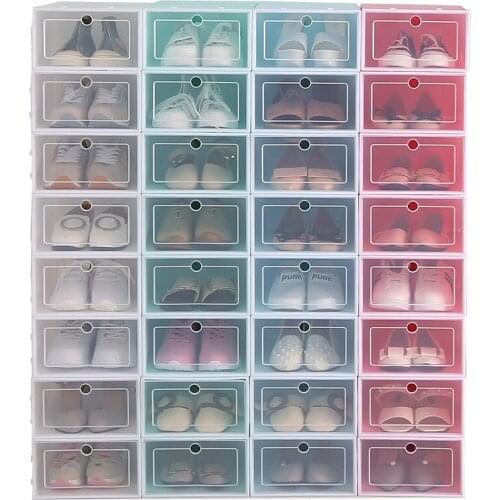 Foldable Drawer Storage Shoe Box Transparent Ladies Kids Sneaker Box Home PP Dustproof Underwear Sock N7N008B84
