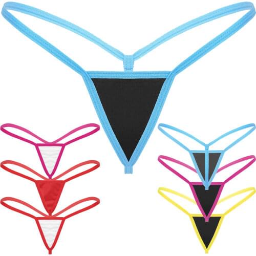 Womens Low Rise Micro Back G-string Thong Panty Underwear Seamless Elasticity Bikini Bottom Mini Thong T-back Panties Lingerie
