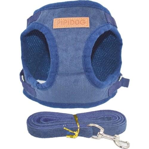 Cat Harness Vest Puppy Harnesses and Leash Set Adjustable pet Walking Lead Leash soft dog chest strap for Small Medium Dogs