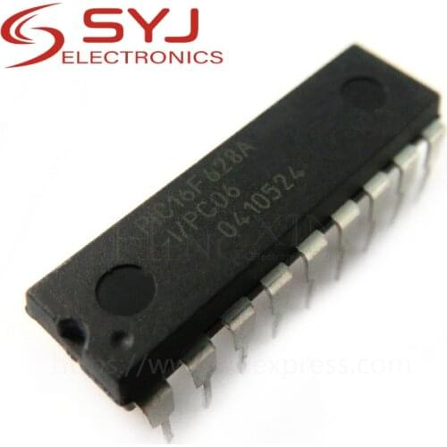 10pcs/lot PIC16F628A-I/P PIC16F628AIP PIC16F628A 16F628A 16F628A-I/P DIP-18 In Stock