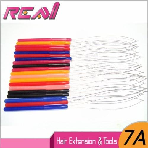 10Pcs Plastic Hair Extension EZ Pulling Loop Threader Micro Ring Hair Tools