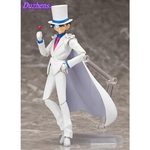 100% Original genuine Detective Conan Kaitou Kiddo figma Action Figure Anime Figure Model Toys Figure Collection Doll Gift