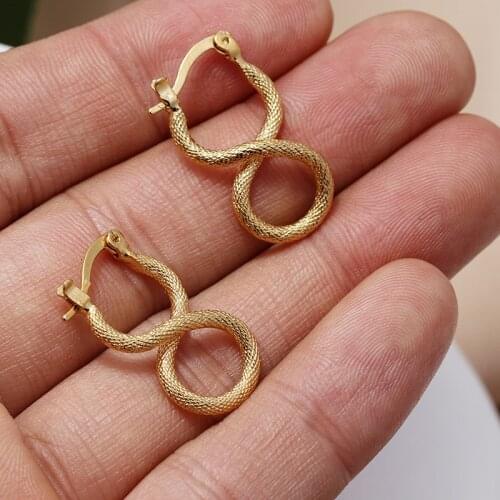 Annayoyo Trendy Look 8 African Gold Color Earrings for Women,Arab Jewelry Gifts With Heart Small Pieces