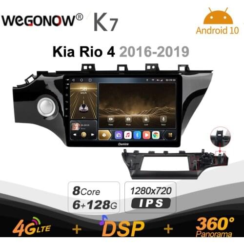 Ownice K7 6G+128G Car Radio for Kia RIO 4 2016 - 2019 android 10.0 BT 5.0 support Interior Atmosphere Lamp 360 4G LTE 1280*720