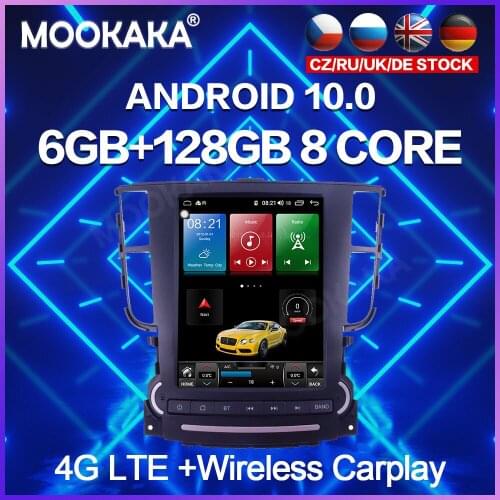 For Acura TL Tesla Screen Android 10.0 6G+128GB Car GPS Navigation Headunit Multimedia Player Auto Stereo Radio Audio CARPLAY