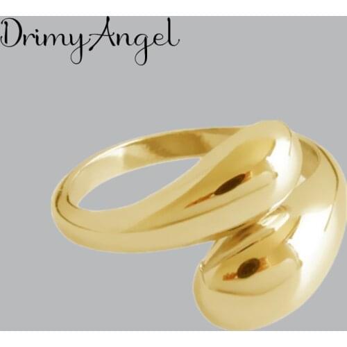 Wholesale Punk Vintage Silver Color Irregular Chains Rings For Girls Female Gothic Fashion Women Jewelry