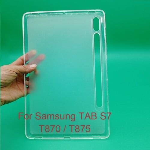 For Samsung Galaxy Tab S7 SM-T870 SM-T875 11 inch Case Soft TPU Protective Back Cover Pudding Anti Skid Soft TPU Protection