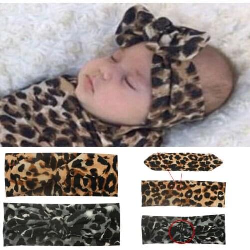 Citgeett Newborn Baby Kid Giils Leopard Print Headwear Headbands Accessories
