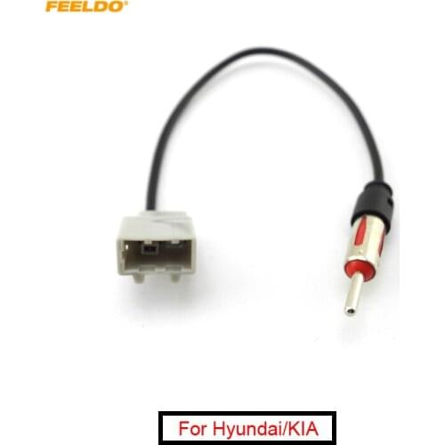 FEELDO 1PC Car Aftermarket Audio Radio Antenna Adapter Plug Cable For KIA Hyundai Audio Accessories Adaptor #AM2245