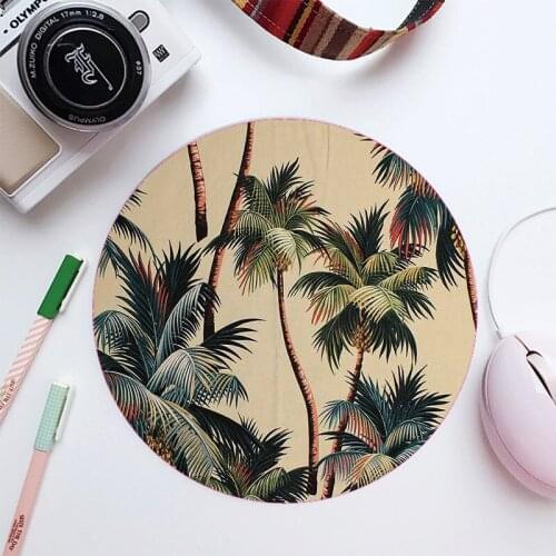 Mairuige 20*20cm Computer Mouse Pad Rubber Thickened Banana leaf Round Mouse Pad Macbook Millet Lenovo Non-slip Mouse Pad