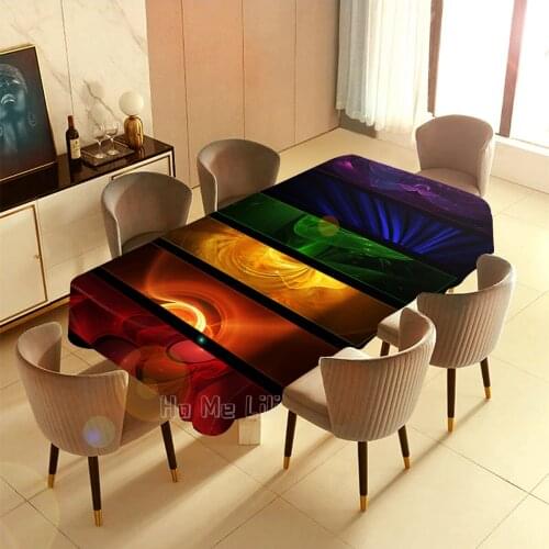 Cool Color Abstract Art Tablecloth Indoor And Outdoor Decoration