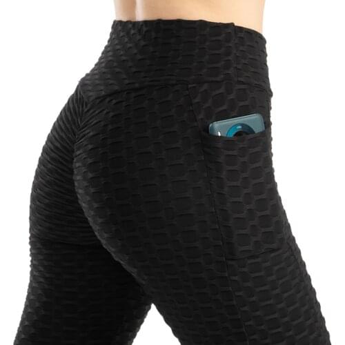 Fitness Yoga Pants High Waisted Leggings With Pockets Butt Lifting Leggings Sexy Push Up Leggings For Gym Workout Yoga Running
