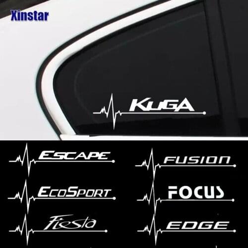 2pcs Car Windows Sticker For Ford Focus Fiesta Mondeo Fusion Escape Edge Ecosport Kuga