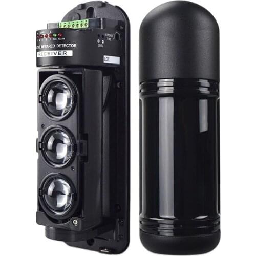 Anti-intrusion 3-Beams Intelligent IR Photocell Sensor , Outdoor Detctor distance 200M For Home Alarm Systtem