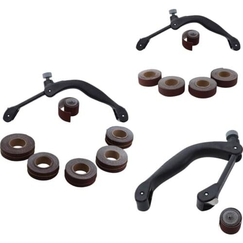 Folding Sandpaper Holder 230-290mm Adjustable Handheld Sanding Bow 25mm Sanding Belt Grinding Abrasive Tool